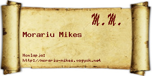 Morariu Mikes névjegykártya